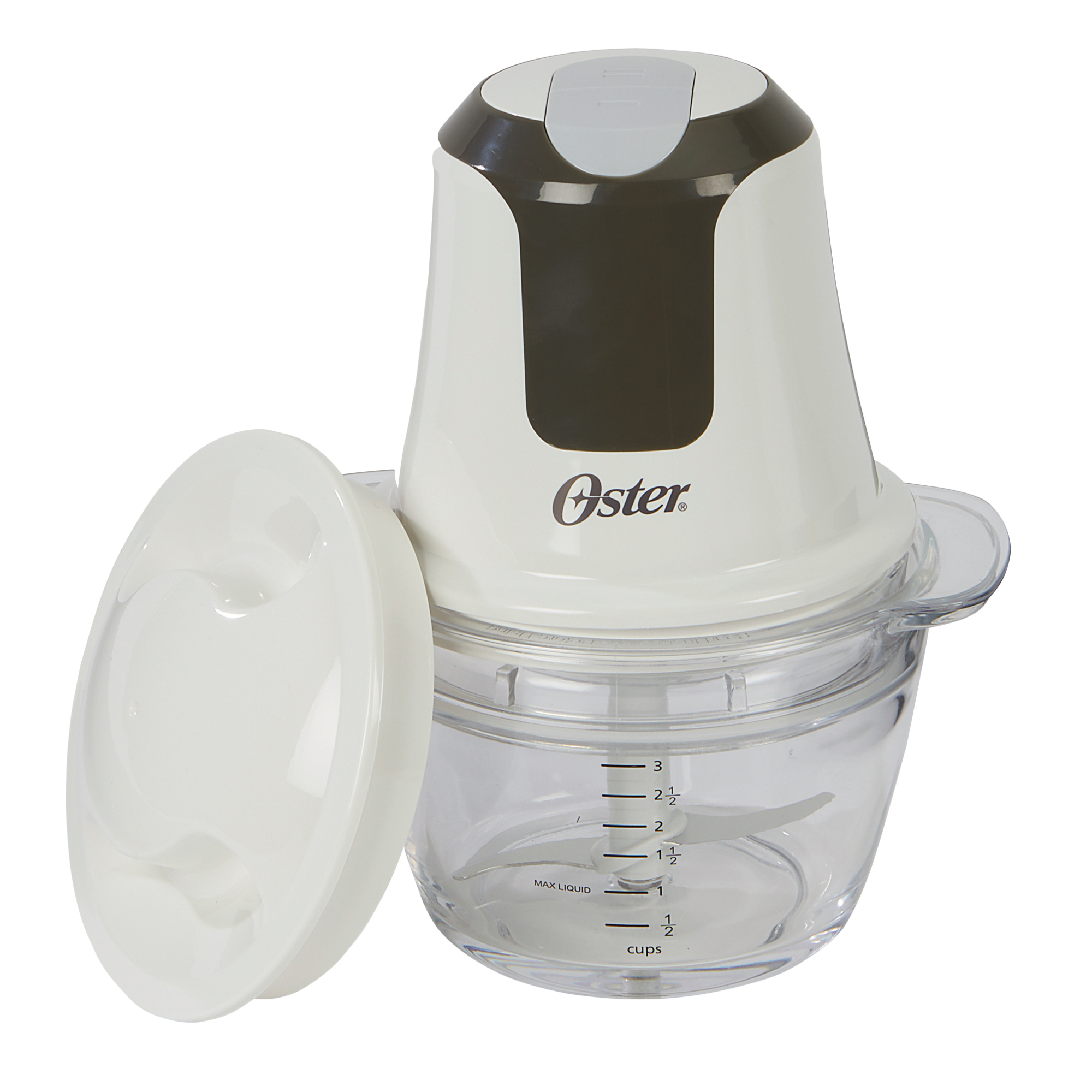 Oster, 3Cup Mini Food Chopper with Durable Glass Bowl, Model 2156028